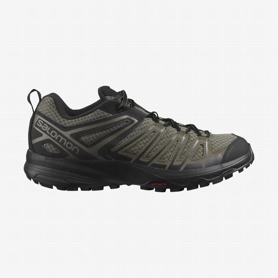 Salomon X Crest Férfi Túracipő Olivazöld/Fekete (XMV5610FS)